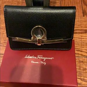 Salvatore Ferragamo saffiano card and key holder